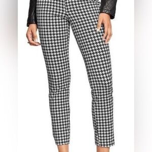 Old Navy Pixie Pant Womens 10 Reg Black White Houndstooth Stretch Ankle Pants